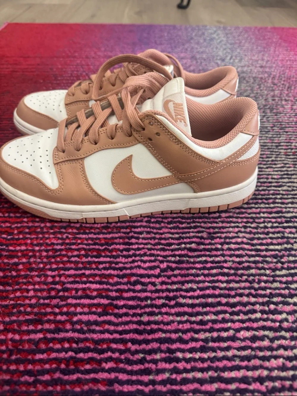 Nike Women’s dunks in tan color